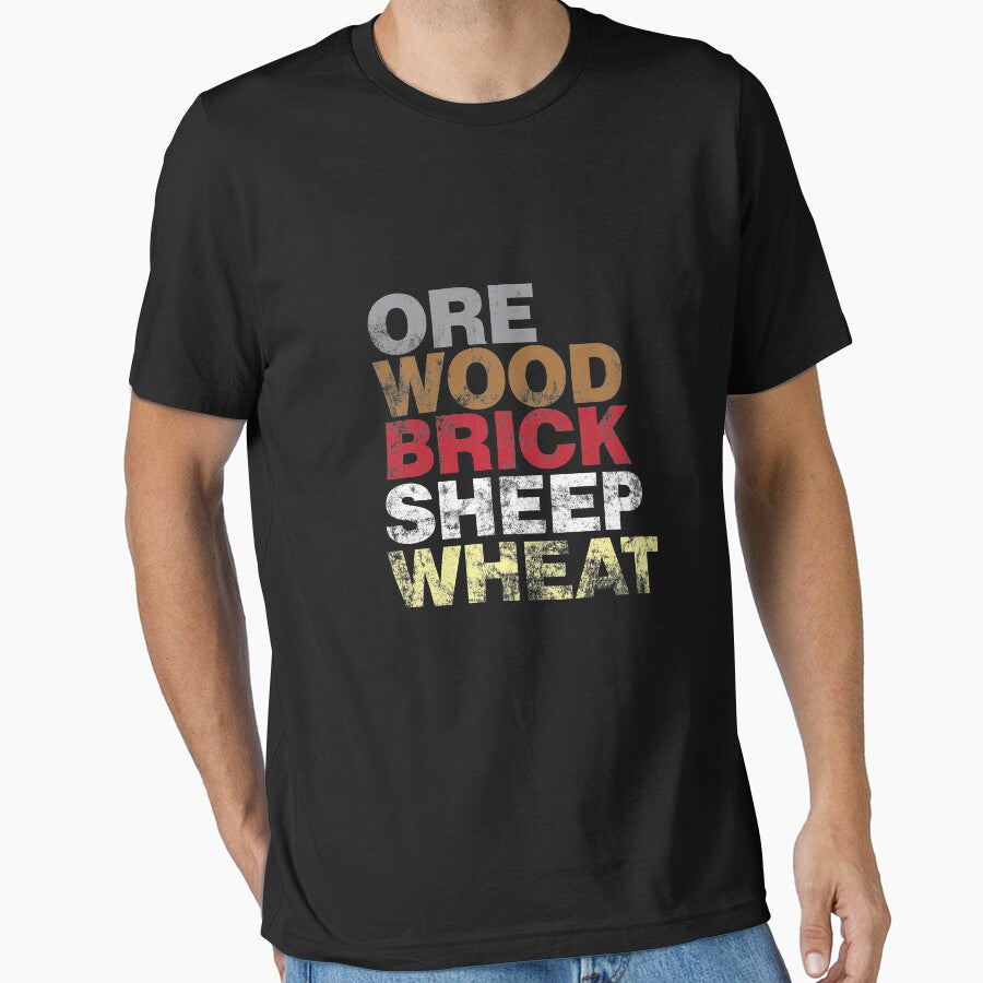 Ore Wood Brick Sheet Wheat Funny Settlers Board Game design by Jockeybox T-Shirts, Hoodie, Sweatshirt (Image 1)