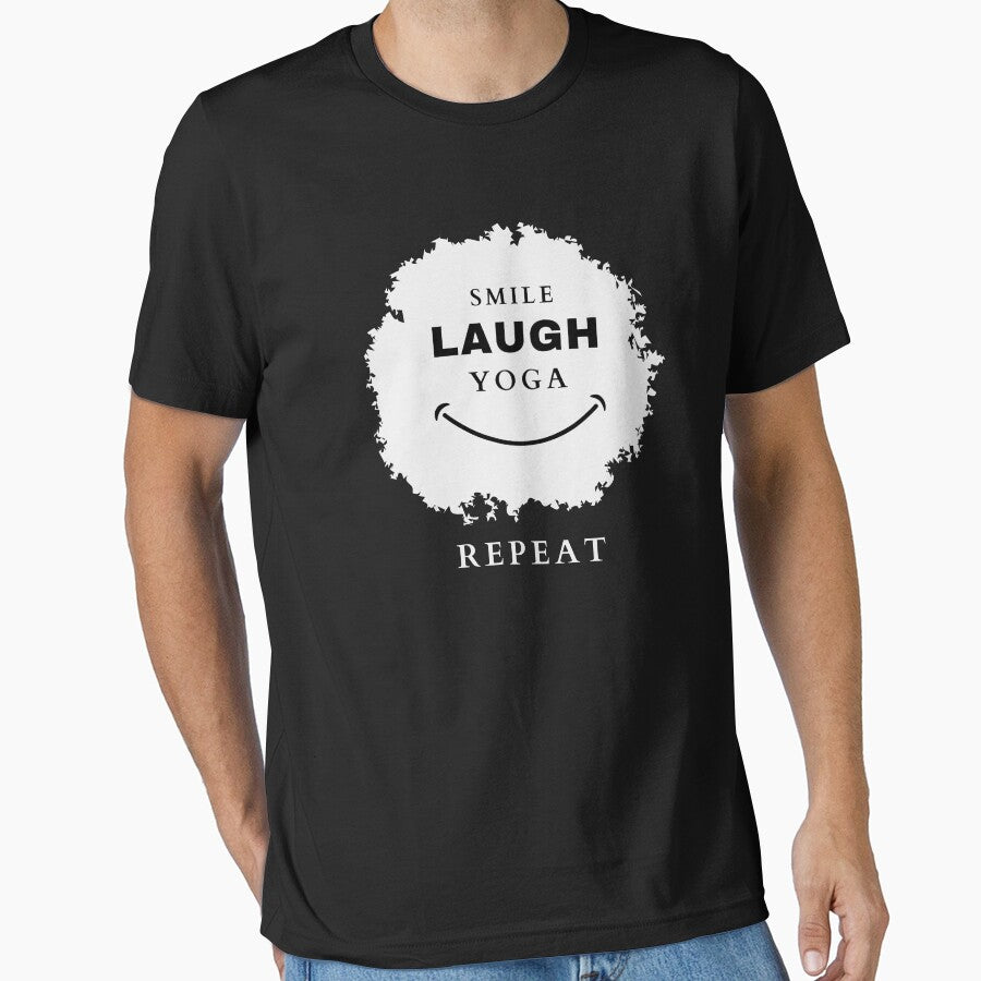 Smile, Laugh, Yoga, Repeat- Laughter Yoga by LyricsWear T-Shirts, Hoodie, Sweatshirt | BlankRebels.com (Image 1)