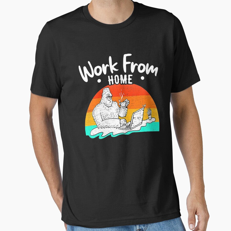 Work From Home Employee Bigfoot by Ahmadeshop T-Shirts, Hoodie, Sweatshirt | BlankRebels.com (Image 1)