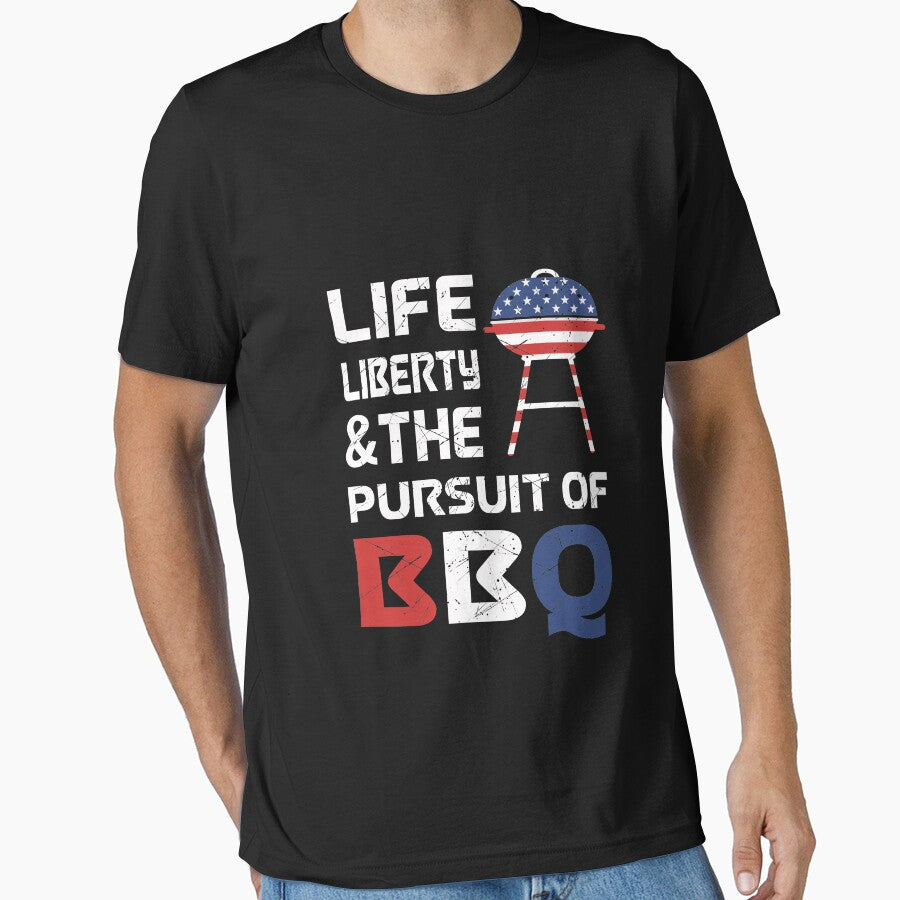 Life Liberty And The Pursuit Of BBQ by Mill8ion T-Shirts, Hoodie, Sweatshirt | BlankRebels.com (Image 1)