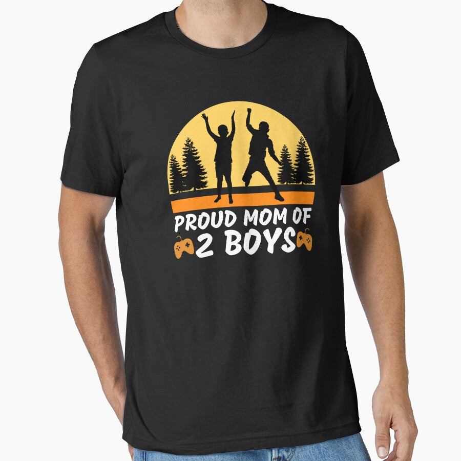 Proud Mom of Two Boys by MacAndMoose T-Shirts, Hoodie, Sweatshirt | BlankRebels.com (Image 1)