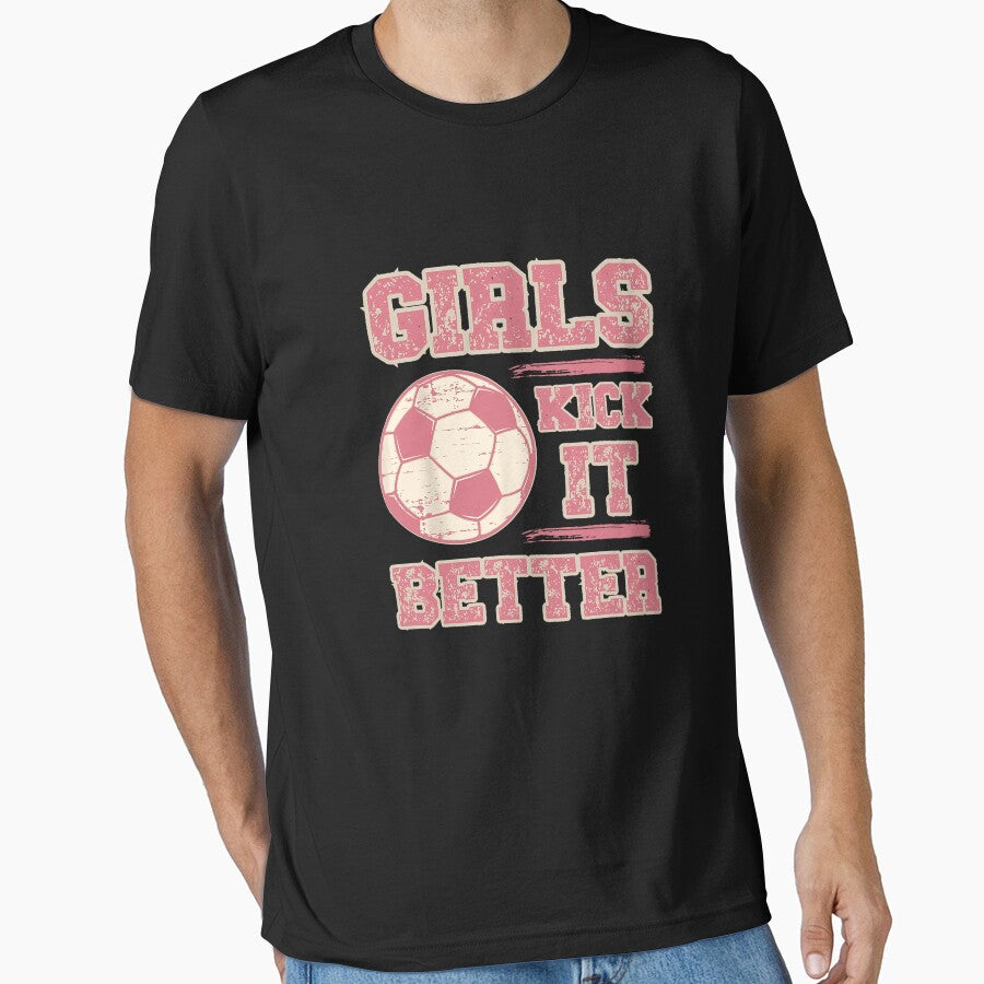 Girls Kick It Better Vintage Womens Soccer Football Fan by AntoineLaram