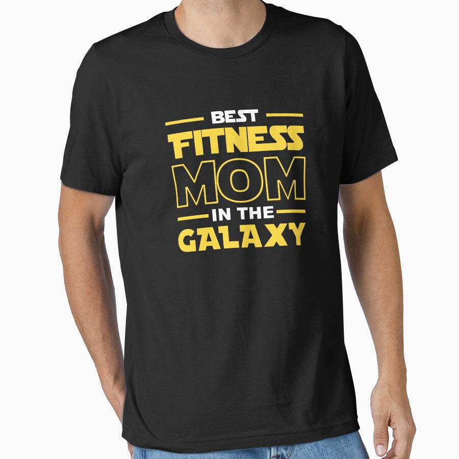 Best Fitness Mom In The Galaxy shirt, Fitness Dad Mom Girls Lovers Birthday Christmas Mothers Day Quotes Design... (Image 1)