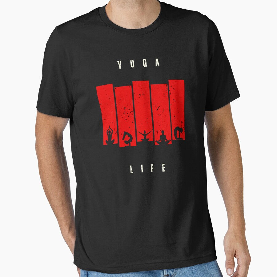 Yoga Life Typography – Minimal Fitness & Mindfulness Design by ConfuseLab Alt T-Shirts, Hoodie, Sweatshirt (Image 1)
