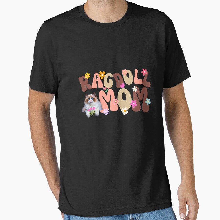 Groovy Ragdoll Mom Floral Pastel Cat Design by Fredster1966 T-Shirts, Hoodie, Sweatshirt | BlankRebels.com (Image 1)