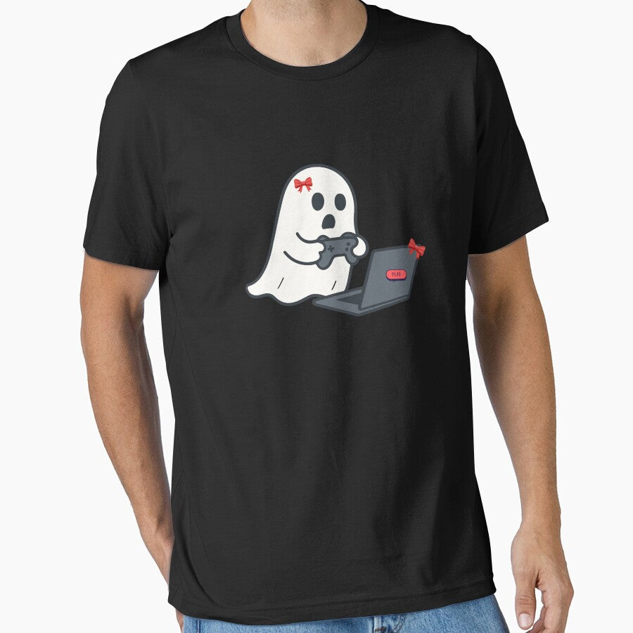 Cute Ghost Gamer by Rasheedaholik T-Shirts, Hoodie, Sweatshirt | BlankRebels.com (Image 1)