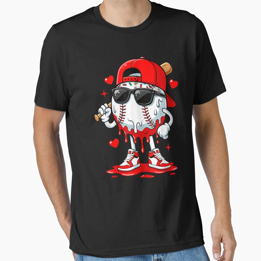 Baseball Drip Ice Cream Sunglasses Boys Youth Kids Valentine by MatherFisher