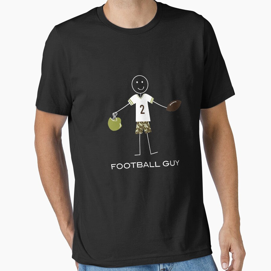Funny Football Guy Illustrated Football Player by whyitsme T-Shirts, Hoodie, Sweatshirt | BlankRebels.com (Image 1)