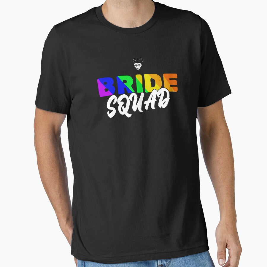 lgbtq wedding rainbow bride squad by Tropoid T-Shirts, Hoodie, Sweatshirt | BlankRebels.com (Image 1)