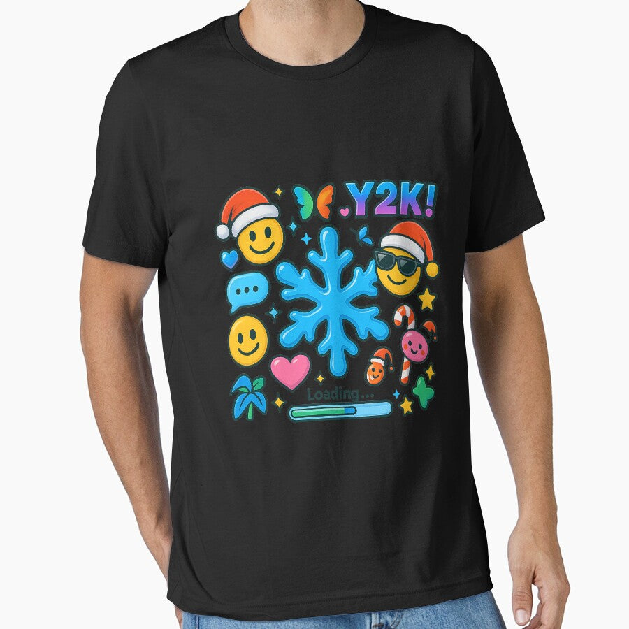 Y2K Winter Loading – Cute Emoji Aesthetic Holiday Sticker Design by AddictiveDesign T-Shirts, Hoodie, Sweatshirt (Image 1)