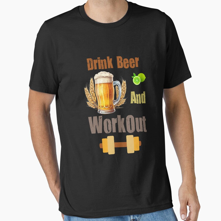 Drink beer and workout by VicetTees T-Shirts, Hoodie, Sweatshirt | BlankRebels.com (Image 1)