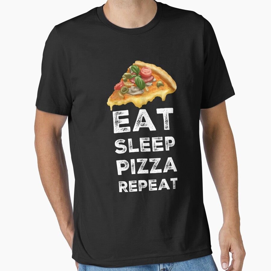 Eat. Sleep. Pizza. Repeat. by NebulaDesigns86 T-Shirts, Hoodie, Sweatshirt | BlankRebels.com (Image 1)