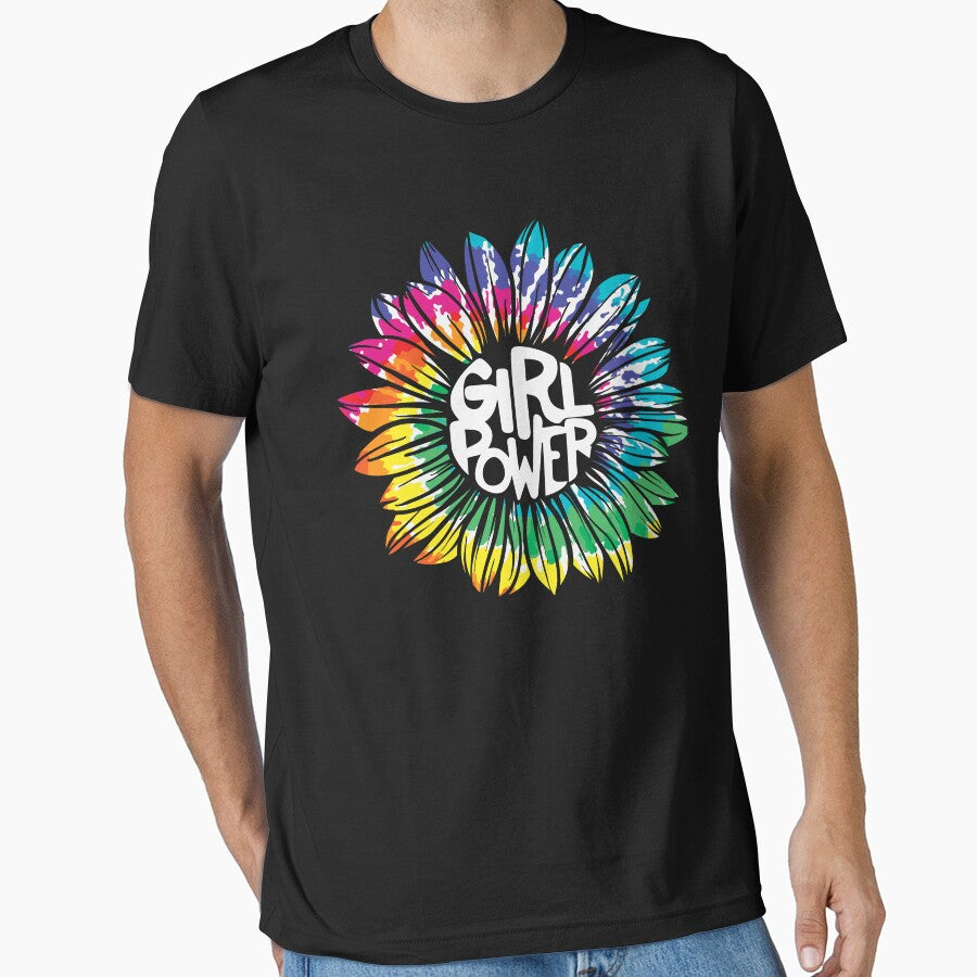 Girl Power Sunflower Tie Dye by Buyeseoshop T-Shirts, Hoodie, Sweatshirt | BlankRebels.com (Image 1)