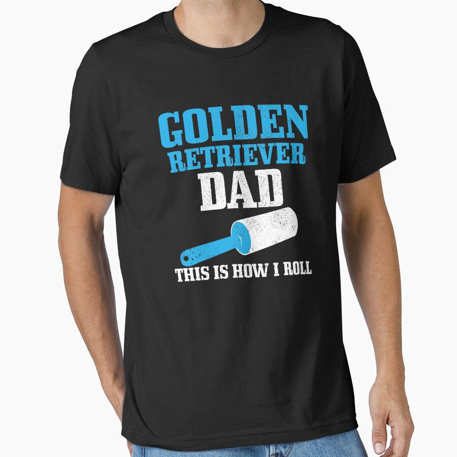 Golden Retriever Dad Dog Hair Funny Golden Retriever by MichealExan T-Shirts, Hoodie, Sweatshirt | BlankRebels.com (Image 1)