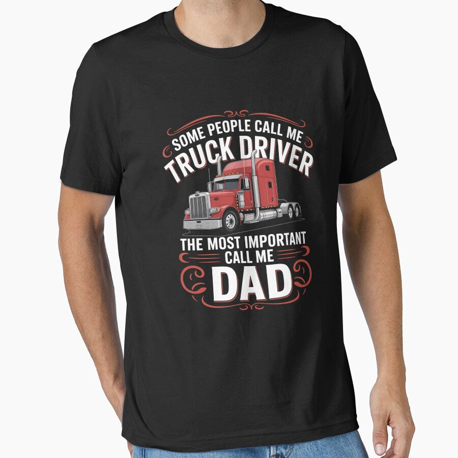 Truck Driver Dad by MeowtivationP T-Shirts, Hoodie, Sweatshirt | BlankRebels.com (Image 1)