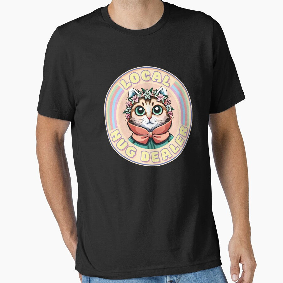 Local Hug Dealer - Cute Cat Pastel Colors for Cat Lovers Ver2 by thecatcouch T-Shirts, Hoodie, Sweatshirt (Image 1)
