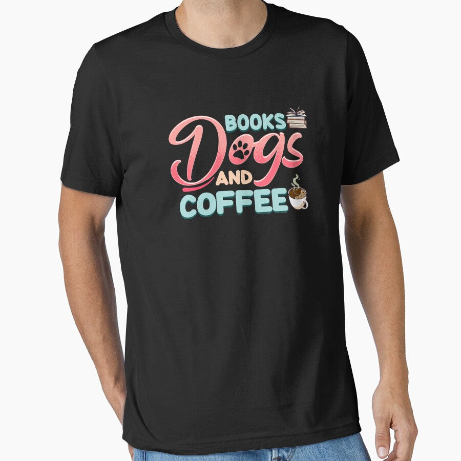 Cute & Funny Books Dogs and Coffee Bookworm by perfectpresents T-Shirts, Hoodie, Sweatshirt | BlankRebels.com (Image 1)