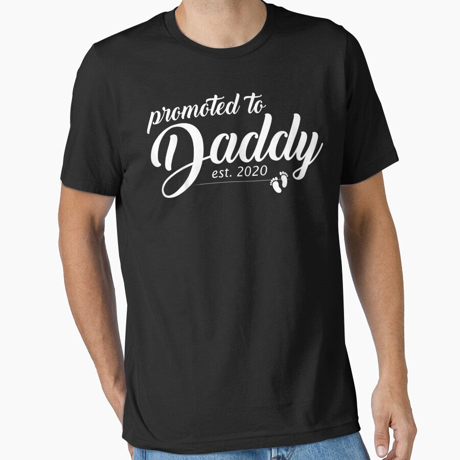 Mens Promoted To Daddy Est 2020 Funny New Dad Baby Gift by DanteShop T-Shirts, Hoodie, Sweatshirt | BlankRebels.com (Image 1)