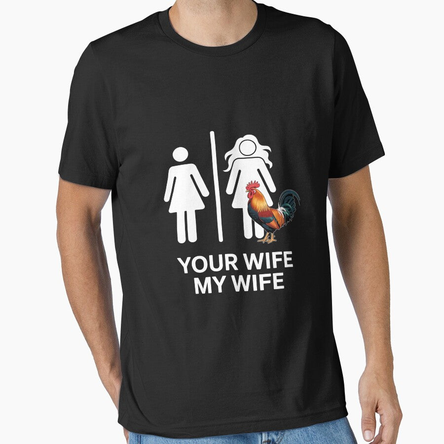 Chicken Dad - Funny Father's Day Rooster My Wife Farmers by tkhrbika T-Shirts, Hoodie, Sweatshirt | BlankRebels.com (Image 1)