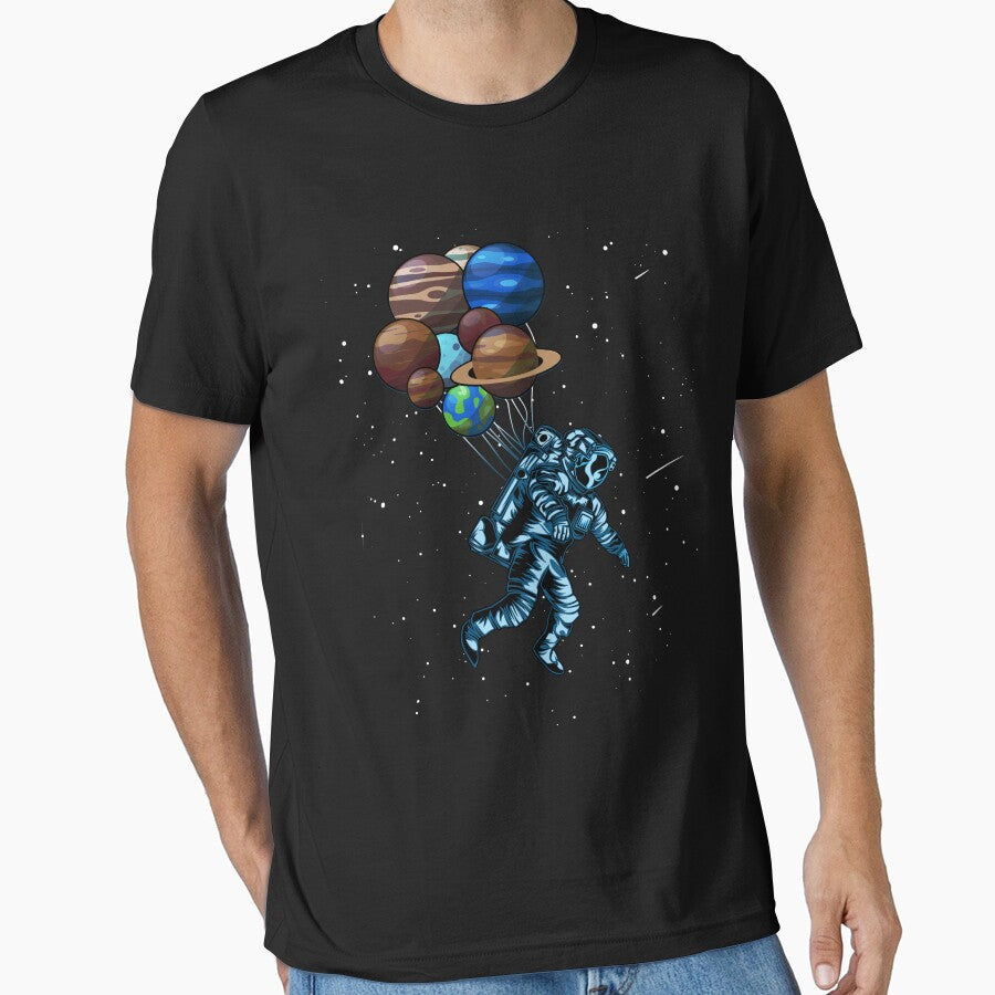 Astronaut & Planets Space Cosmos Galaxy Gift Space by Lenny Stahl T-Shirts, Hoodie, Sweatshirt | BlankRebels.com (Image 1)