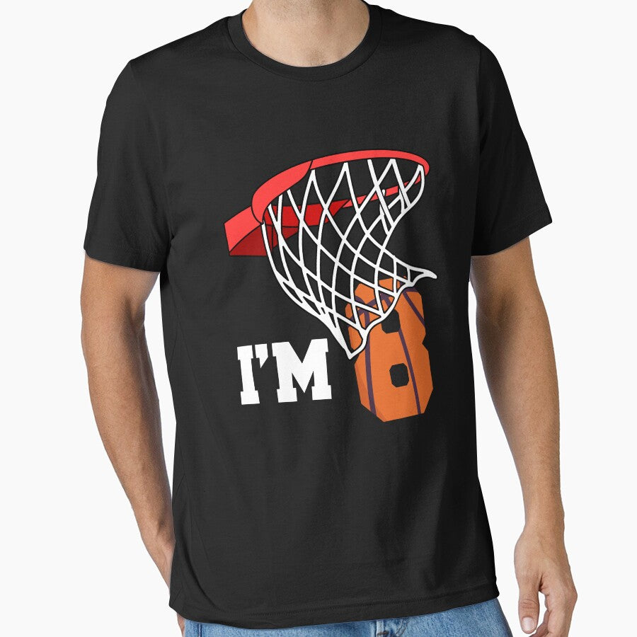 I'm 8 Basketball 8th birthday basketball player by Ibu83 T-Shirts, Hoodie, Sweatshirt | BlankRebels.com (Image 1)