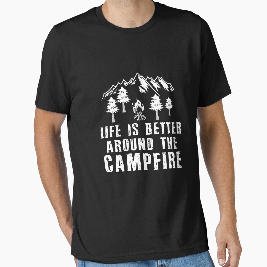 Life is better around the campfire, Campfire Camping Gift- Funny Camping Shirt ,Camping Tees, Camp T shirt,... (Image 1)
