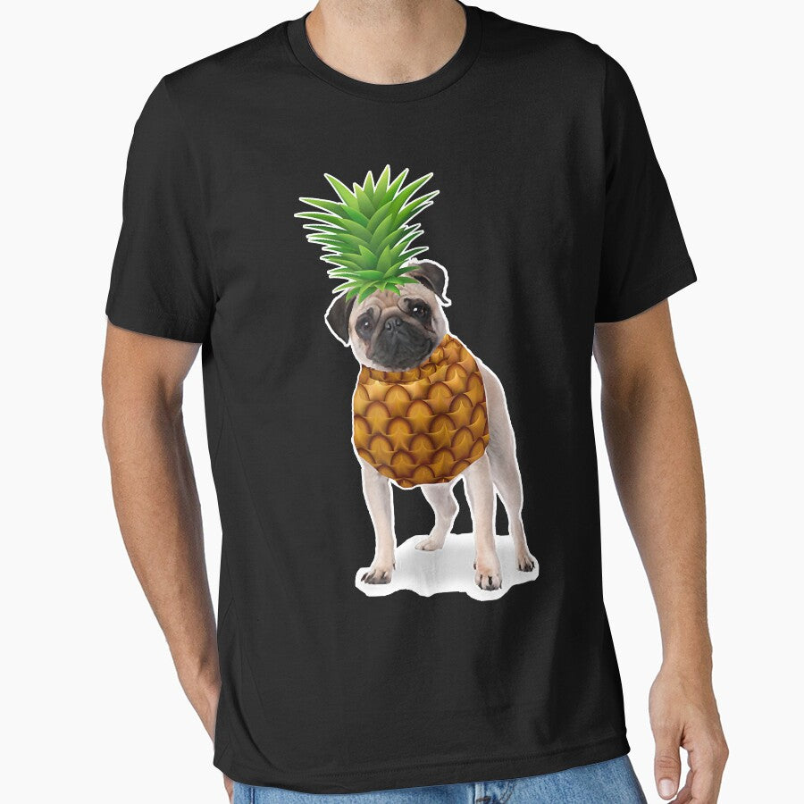 Pug Pineapple Head Funny by HenningMadsen T-Shirts, Hoodie, Sweatshirt | BlankRebels.com (Image 1)