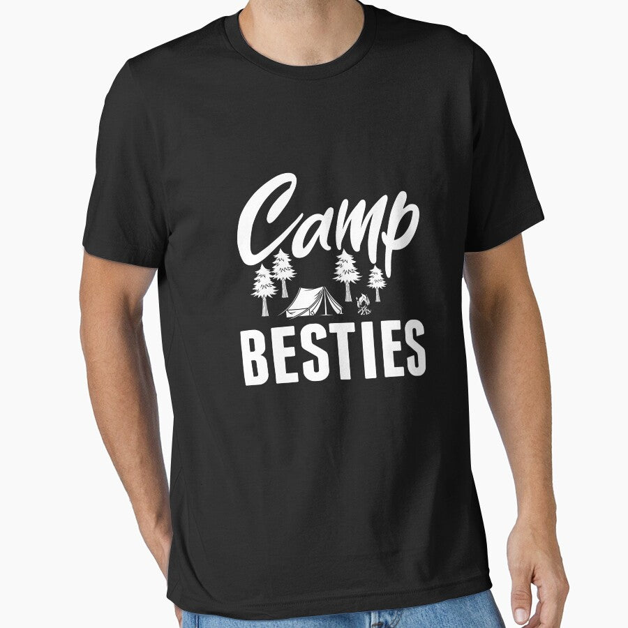 Camp besties Campfire Camping Gift- Funny Camping Shirt ,Camping Tees, Camp T shirt, Camping Shirt For Men and... (Image 1)
