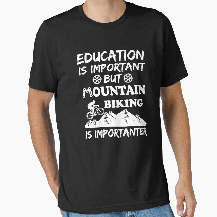 Mountain Biking Funny Quote Mountain Bikes Essential Bike by peachyline T-Shirts, Hoodie, Sweatshirt (Image 1)
