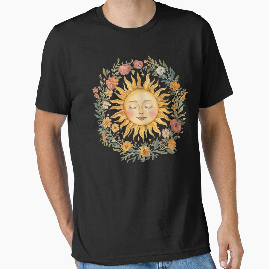 Boho Spiritual Sun, Cute Bohemian, Celestial Hippie, Vintage Women, Hippy, Chic Style, Floral by toongstudio... (Image 1)