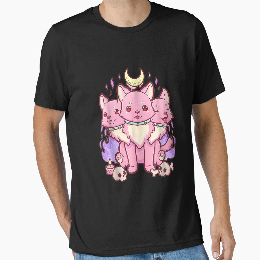 Kawaii Pastel Goth Cute Creepy 3 Headed Dog by selmacarolg T-Shirts, Hoodie, Sweatshirt | BlankRebels.com (Image 1)