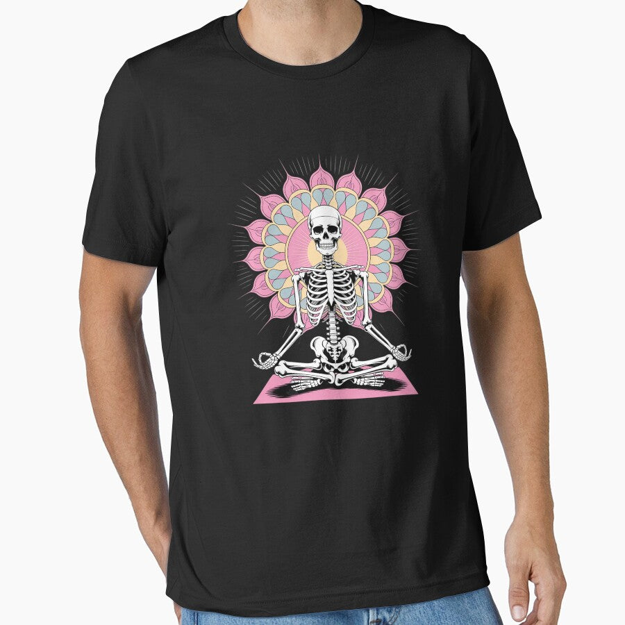 Skeleton Yoga Lotus with Mandala by SnackPAC T-Shirts, Hoodie, Sweatshirt | BlankRebels.com (Image 1)