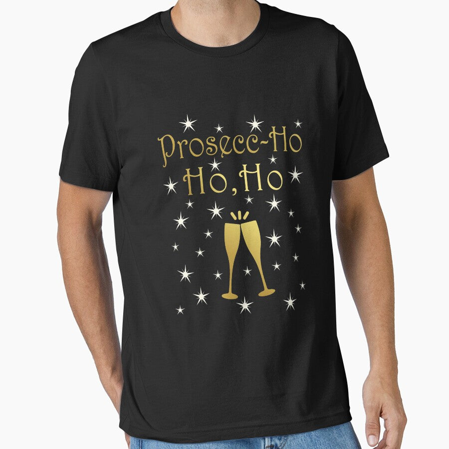 Top Fun Christmas Pun Prosecco Ho Ho Ho Gift Design by LGamble12345 T-Shirts, Hoodie, Sweatshirt | BlankRebels.com (Image 1)