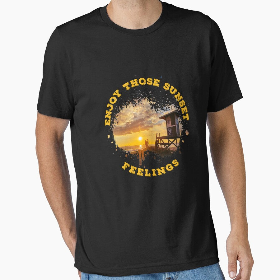 Enjoy Those Sunset Feelings Gold by Coder-T T-Shirts, Hoodie, Sweatshirt | BlankRebels.com (Image 1)