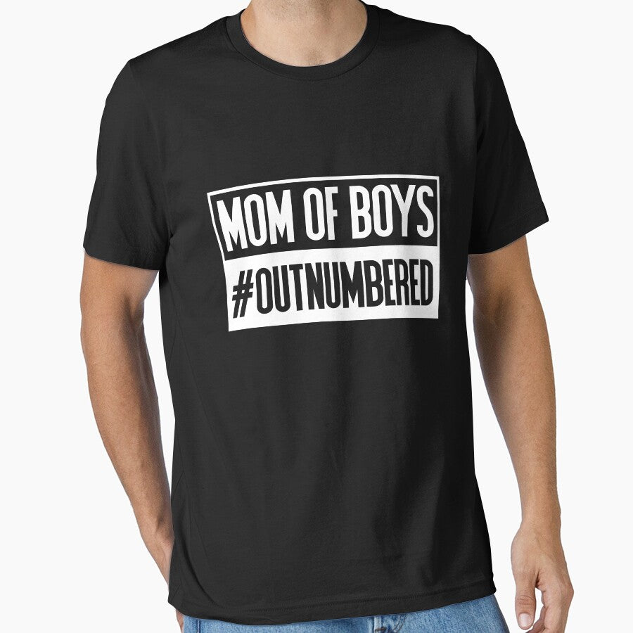 Mom Of Boys #Outnumbered Boy Mom Best Mother Gift Gear by DynamicDesign T-Shirts, Hoodie, Sweatshirt (Image 1)