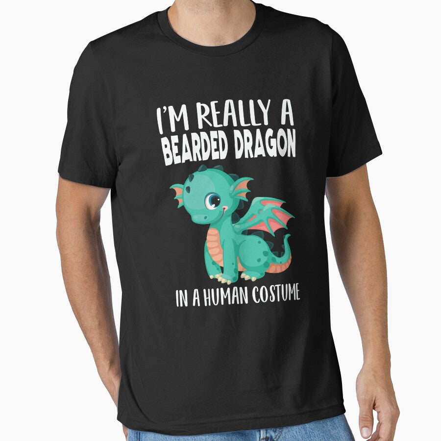 I'm Really A Bearded Dragon In A Human Costume Funny Halloween by Teapot-art T-Shirts, Hoodie, Sweatshirt (Image 1)