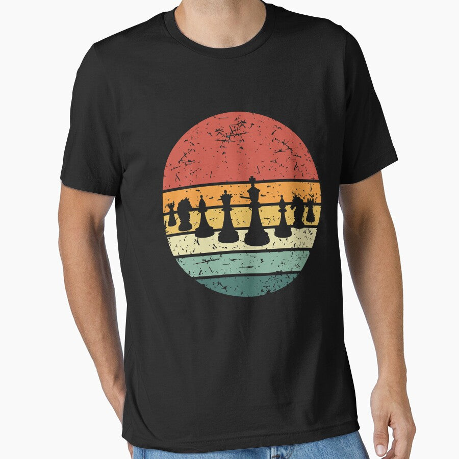 Retro Vintage Sunset Funny Chess lover gift by xtocky T-Shirts, Hoodie, Sweatshirt | BlankRebels.com (Image 1)