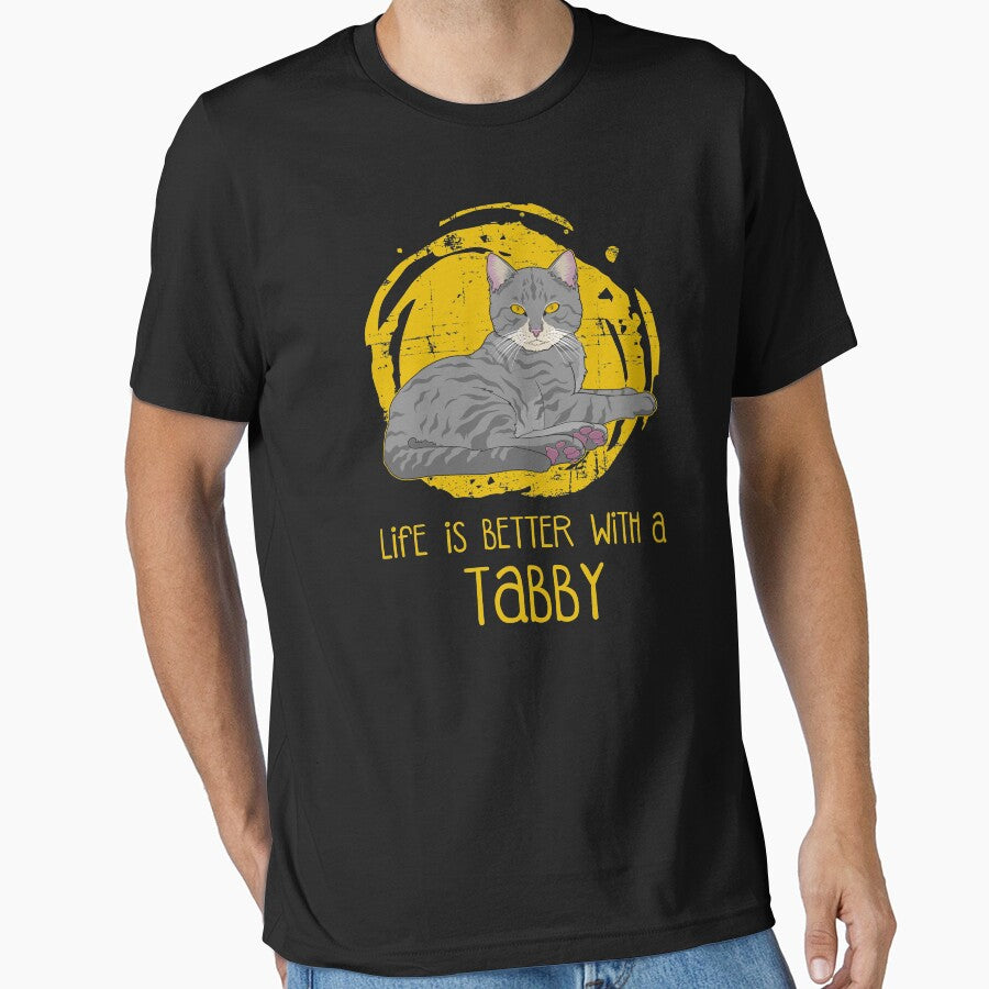 Life Is Better Tabby Cat Lover Print T-Shirts, Hoodie, Sweatshirt