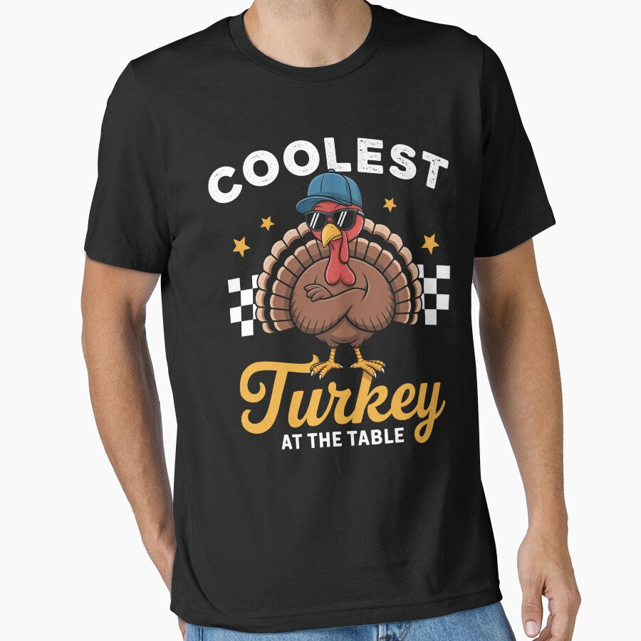 Coolest Turkey At Table Thanksgiving by johnertullio T-Shirts, Hoodie, Sweatshirt | BlankRebels.com (Image 1)