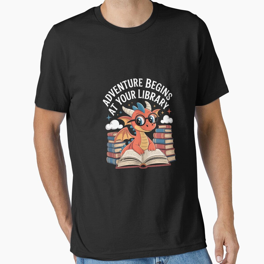 Adventure Begins At Your Library Adventure Summer Book Lover by DigitaldeligArt T-Shirts, Hoodie, Sweatshirt (Image 1)