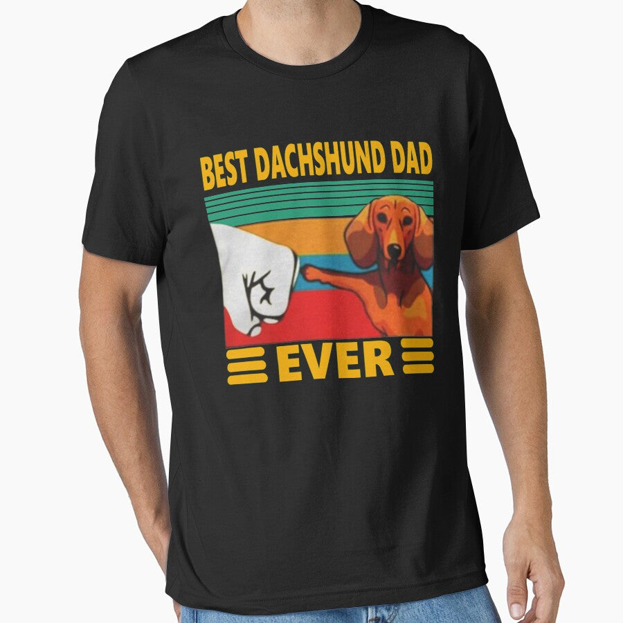 Best Dachshund Dad ever vintage shirt by RithaMatch