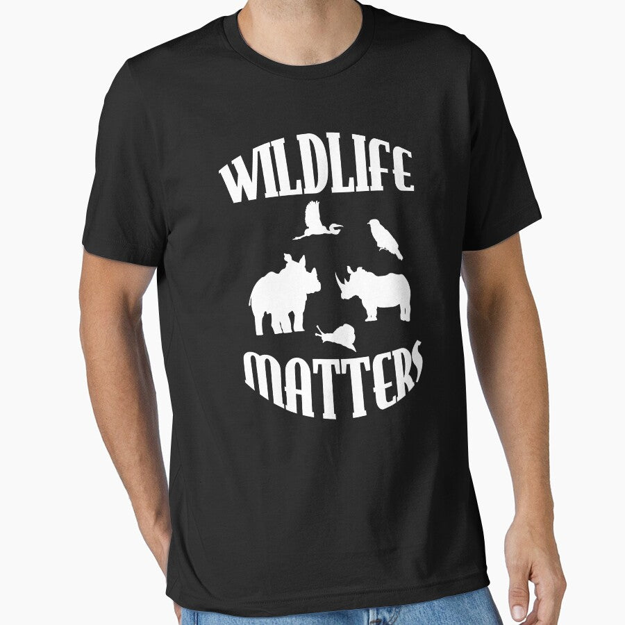 Wildlife matters design with rhinoceroses and other animals. protect the wildlife because all animal lives... (Image 1)