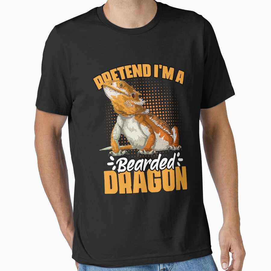 Pretend I'm A Funny Bearded Dragon Humor For A Reptile Lover by Nessshirts T-Shirts, Hoodie, Sweatshirt (Image 1)