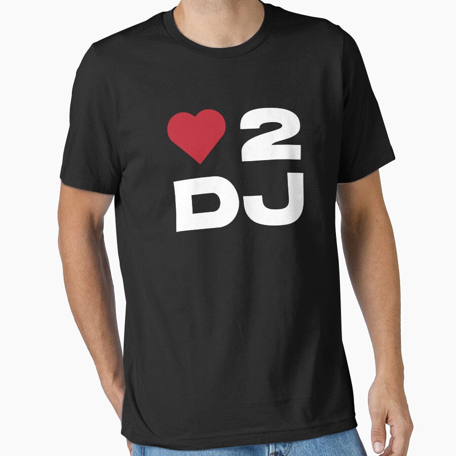 Love 2 DJ – Bold Minimal DJ Heart Design by TipTop GFX T-Shirts, Hoodie, Sweatshirt | BlankRebels.com (Image 1)