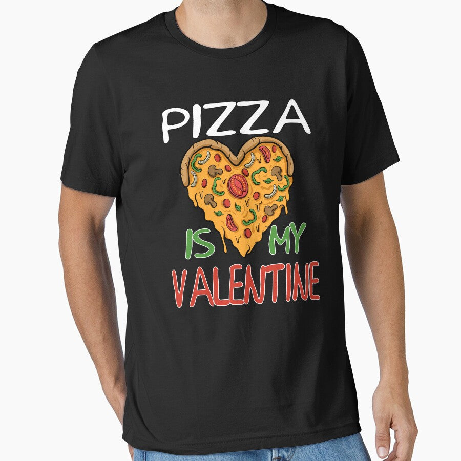 Pizza Is My Valentine Funny Pizza Valentine's Day 2021 Gift by marcek T-Shirts, Hoodie, Sweatshirt (Image 1)