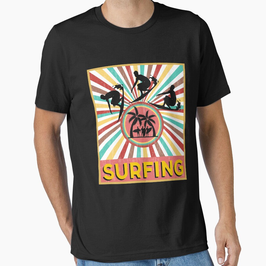 Retro Vintage 70s Style Surfing T Shirt by thuthuatna Hoodie, Sweatshirt | BlankRebels.com (Image 1)