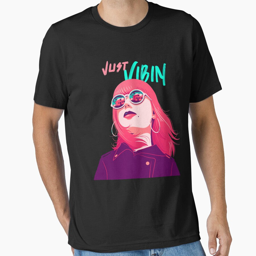 Vaporwave Vibin Girl by AboveRockDesign T-Shirts, Hoodie, Sweatshirt | BlankRebels.com (Image 1)