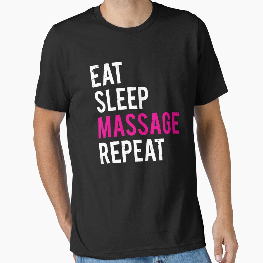 Eat Sleep Massage Repeat Funny Therapist T-shirt by zcecmza Hoodie, Sweatshirt | BlankRebels.com (Image 1)