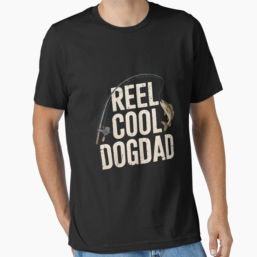 Reel Cool Dog Dad vintage funny fishing rod gifts for Dogdad by TAYLOROUSDALE T-Shirts, Hoodie, Sweatshirt (Image 1)