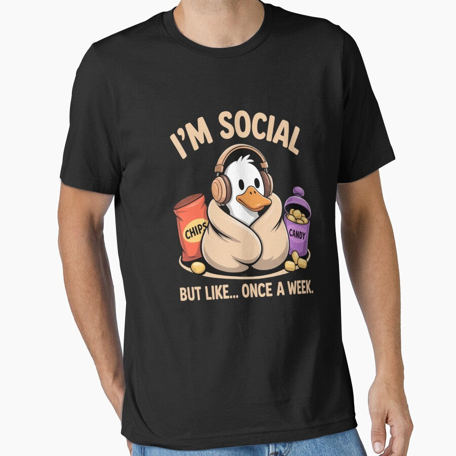 Introverted Goose Club Socially Exhausted, Slightly Unhinged by genkihikki T-Shirts, Hoodie, Sweatshirt (Image 1)